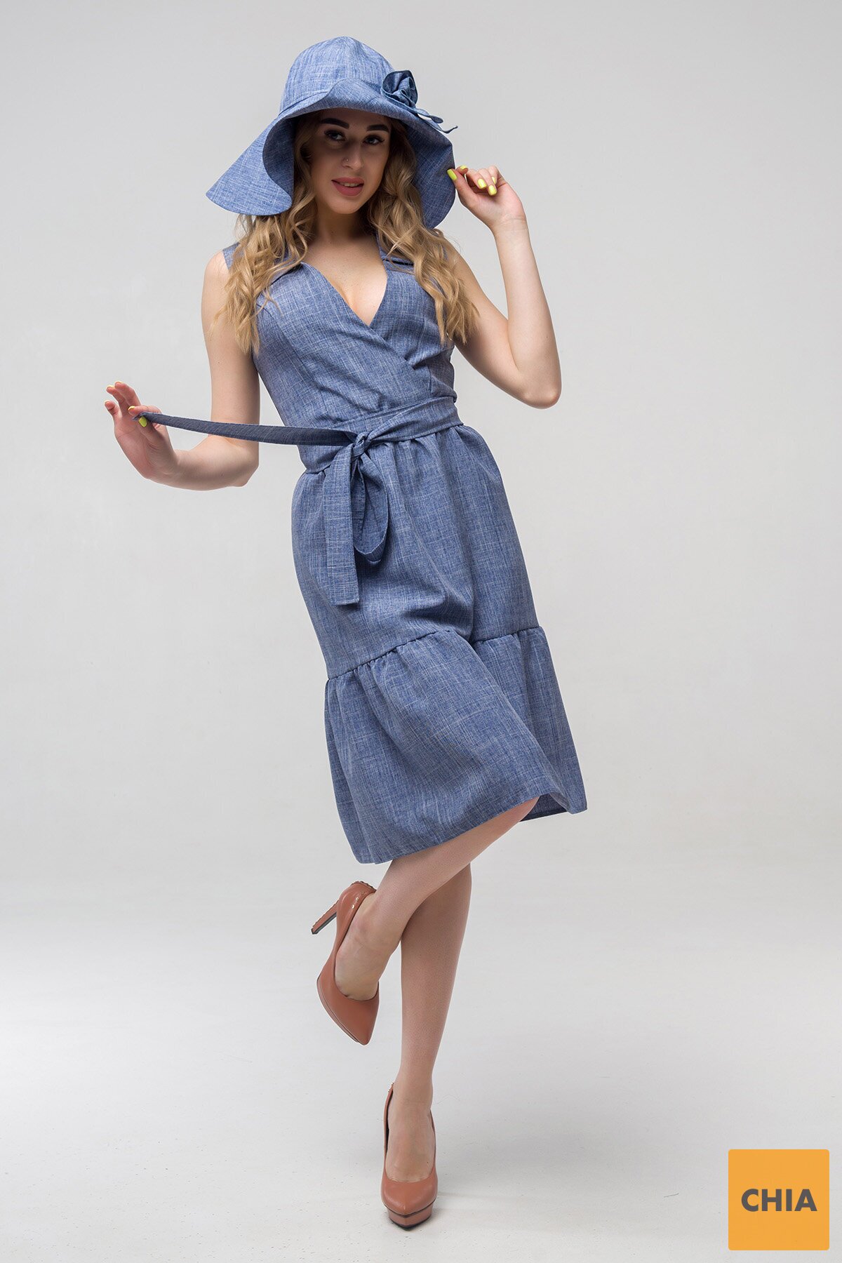 Платье Вероника синее(джинс)