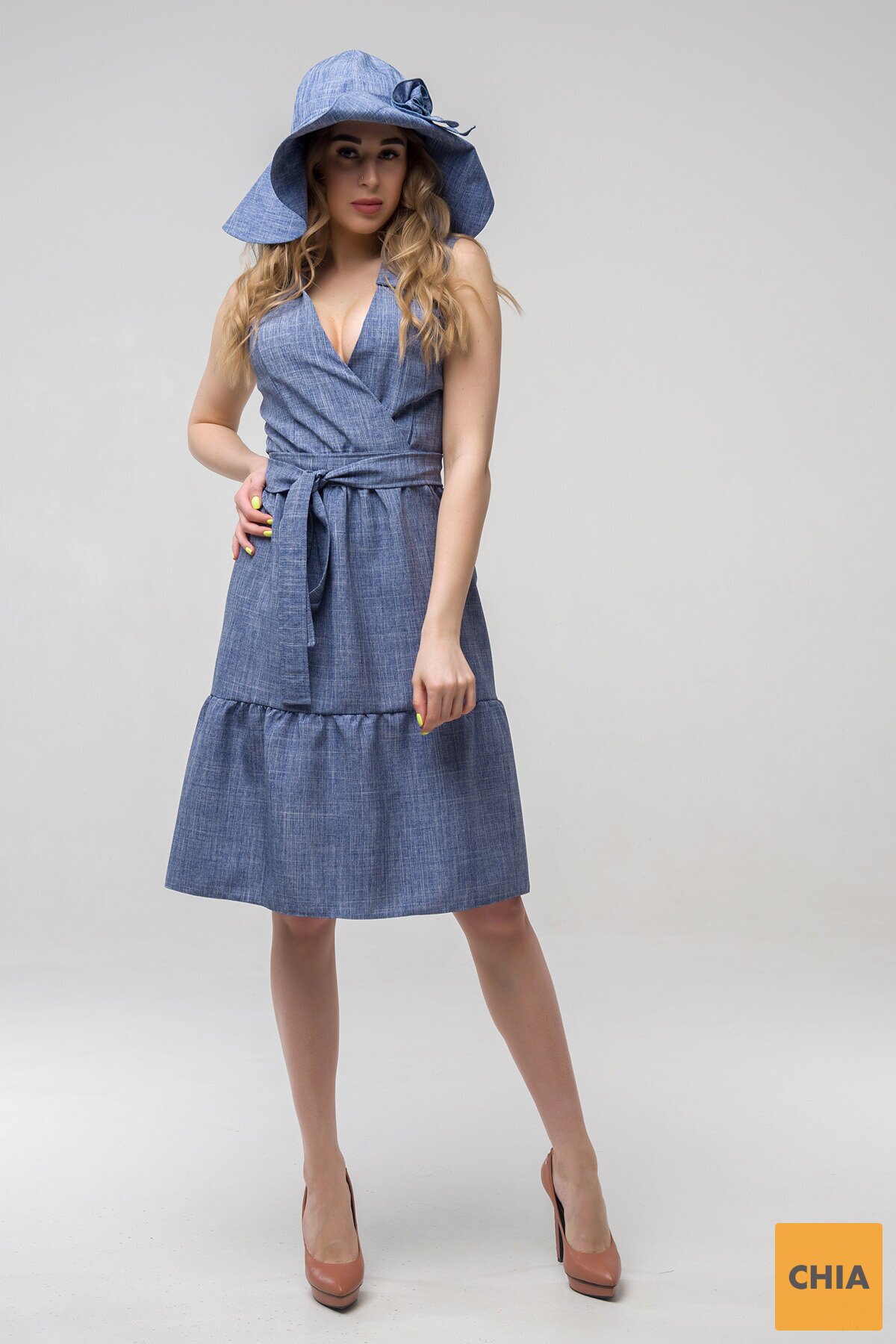 Платье Вероника синее(джинс)