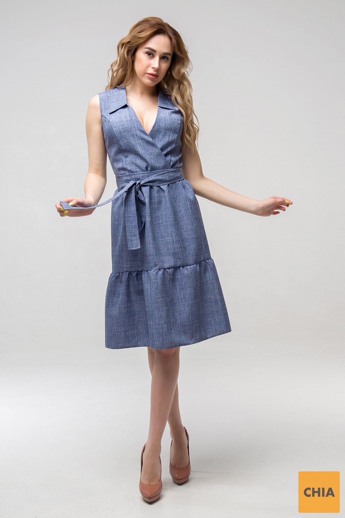 Платье Вероника синее(джинс)