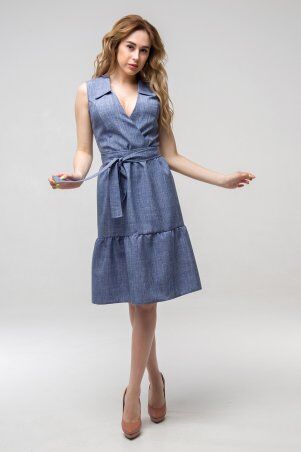 First Land Fashion: Платье Вероника синее(джинс) ППВ 2153 - фото 5