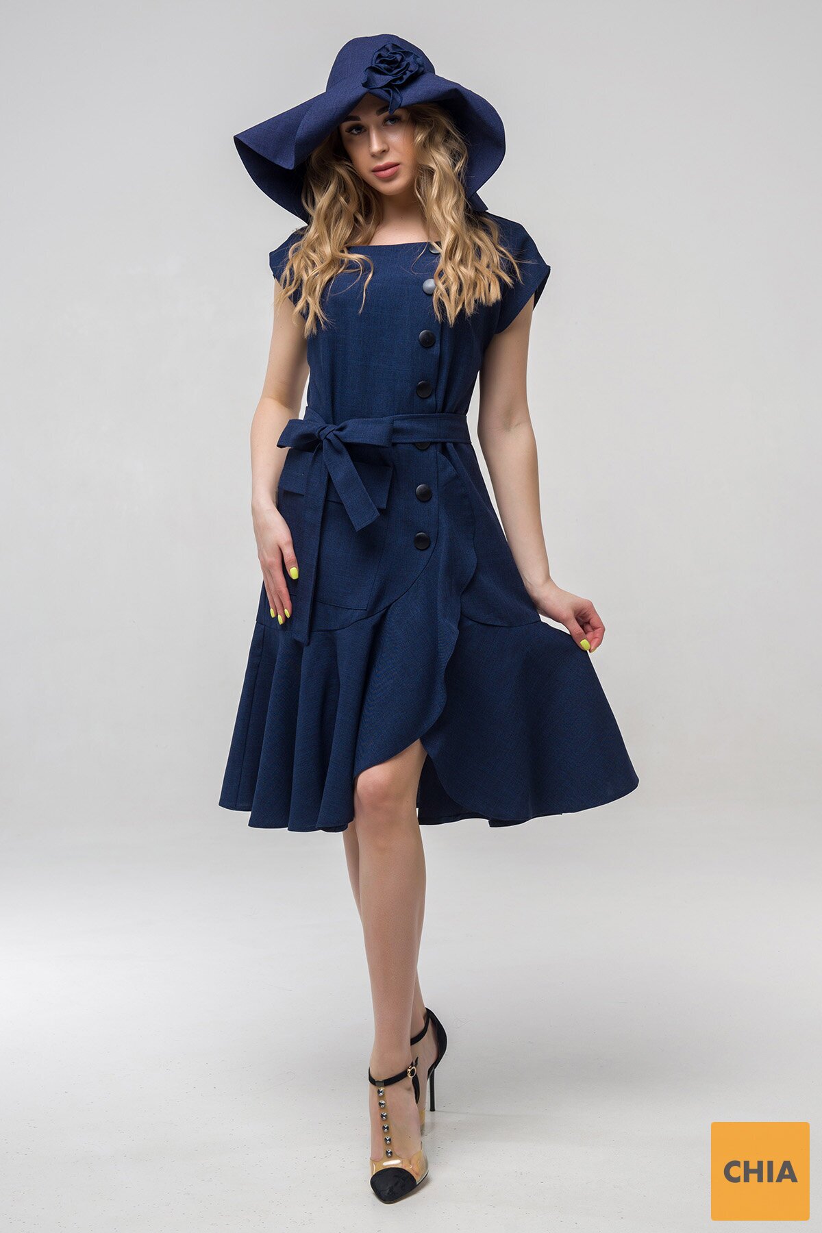 Платье Джастин темно-синее