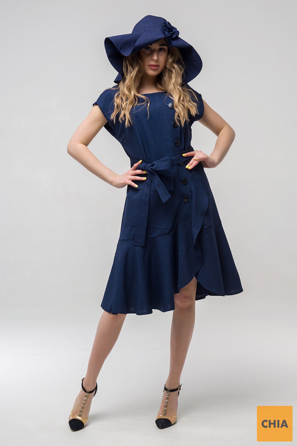 Платье Джастин темно-синее