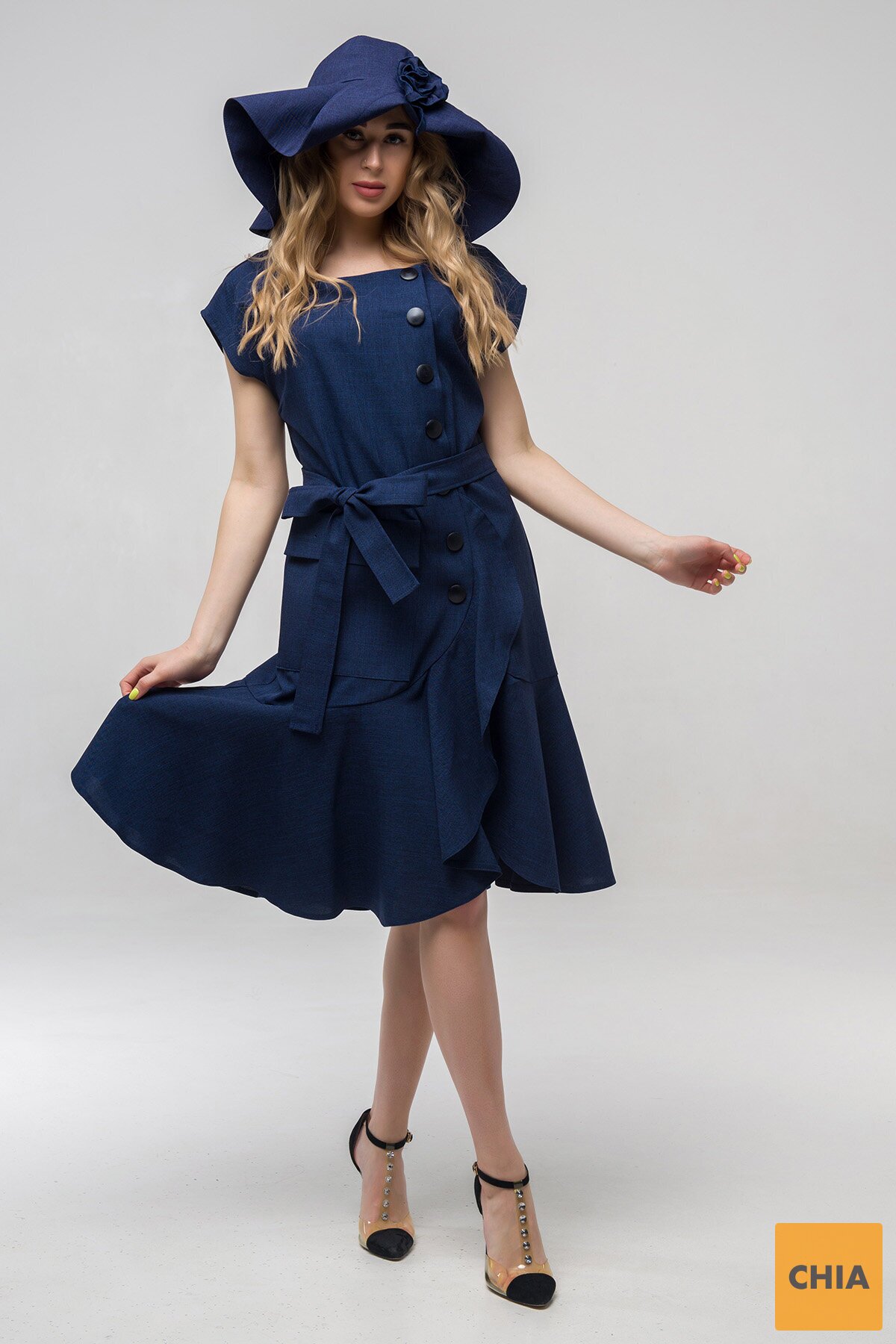 Платье Джастин темно-синее