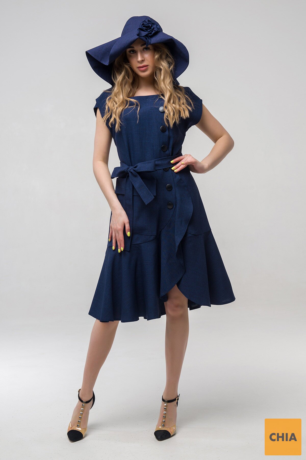 Платье Джастин темно-синее