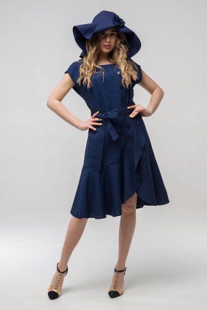 First Land Fashion: Платье Джастин темно-синее ППД 2161 - фото 2