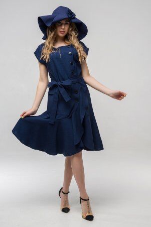 First Land Fashion: Платье Джастин темно-синее ППД 2161 - фото 3