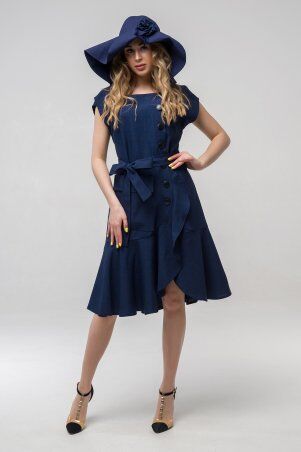 First Land Fashion: Платье Джастин темно-синее ППД 2161 - фото 4
