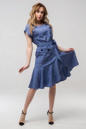 First Land Fashion: Платье Джастин синее(джинс) ППД 2163 - фото 3