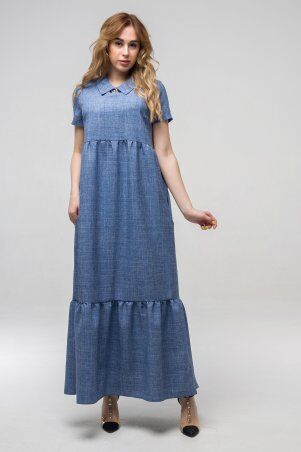 First Land Fashion: Платье Кураж синее(джинс) ППК 2183 - фото 1