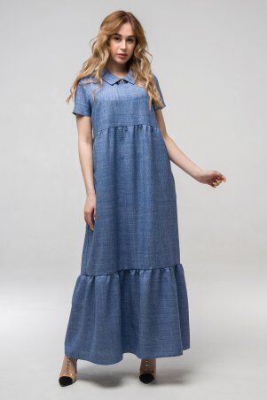 First Land Fashion: Платье Кураж синее(джинс) ППК 2183 - фото 2