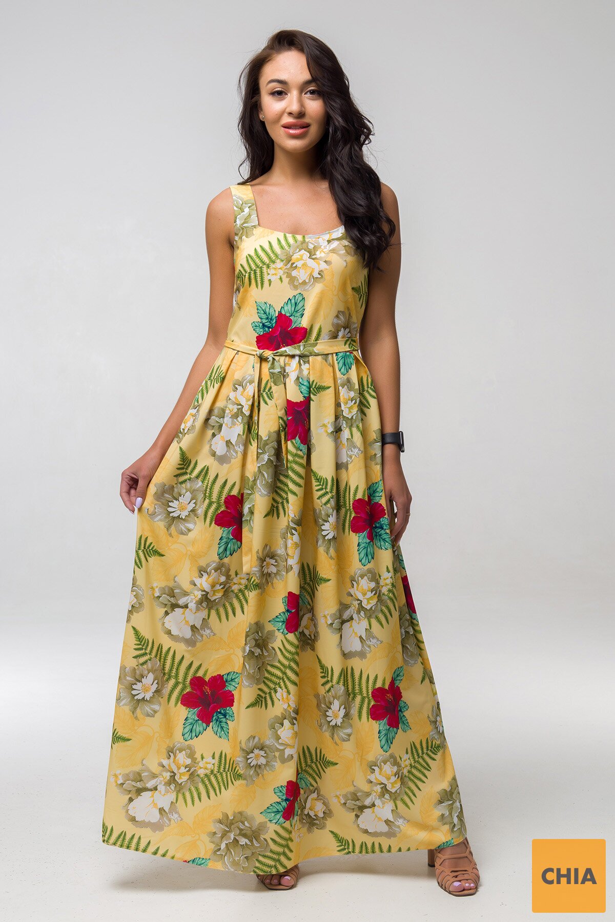 Платье Магнолия желтое