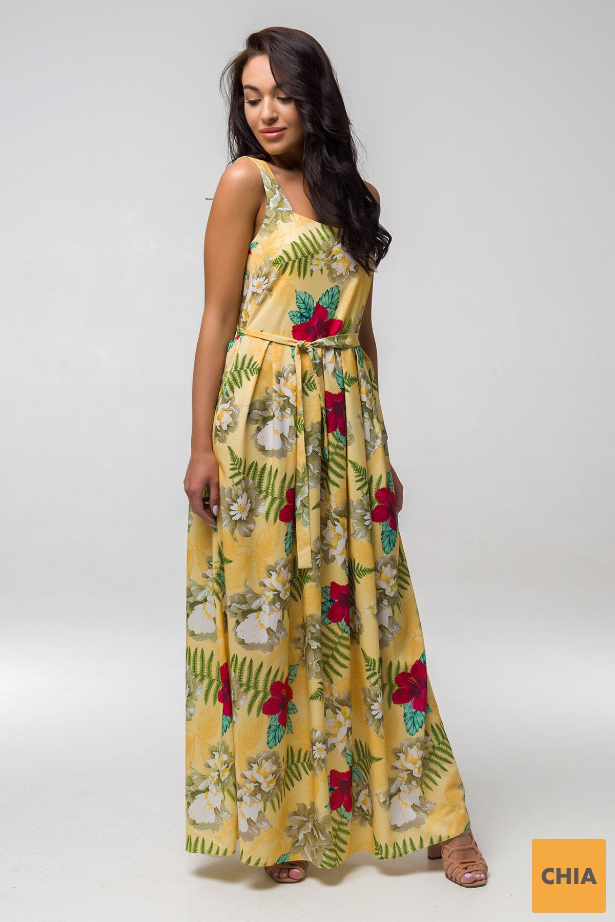 Платье Магнолия желтое