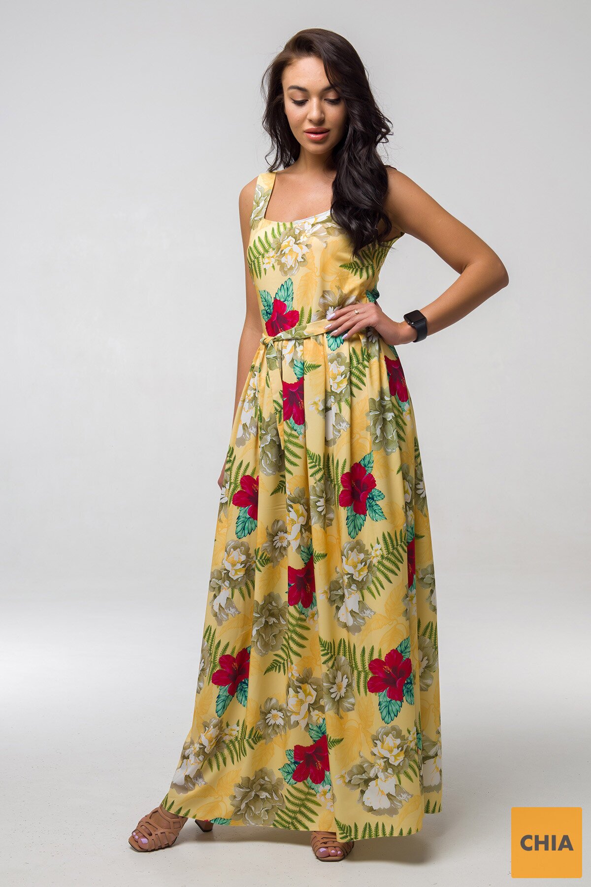 Платье Магнолия желтое