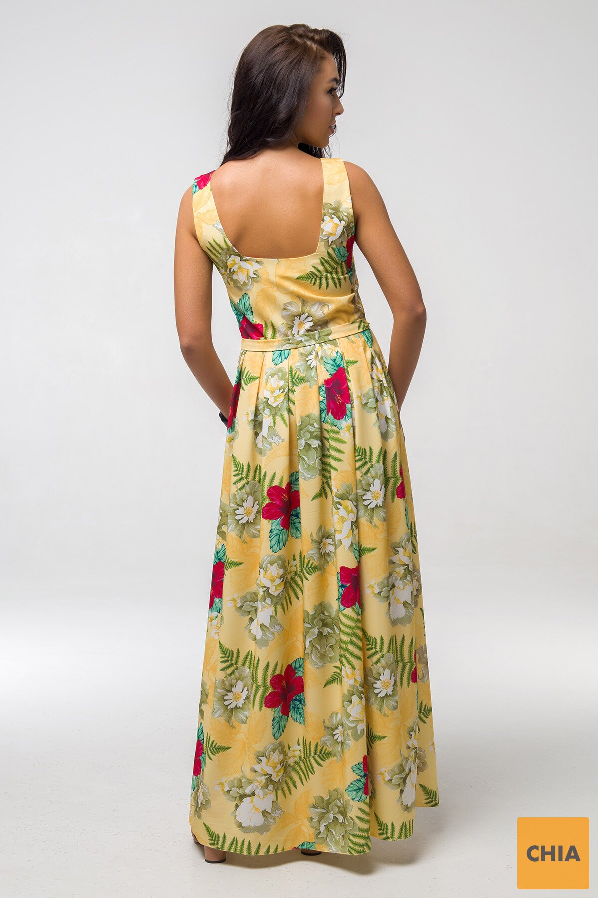 Платье Магнолия желтое