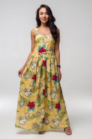 First Land Fashion: Платье Магнолия желтое ППМ 2203 - фото 2