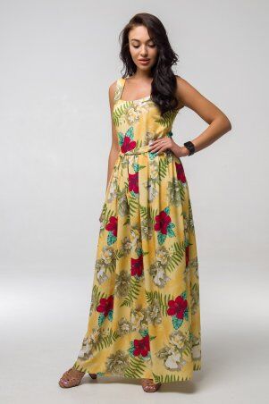 First Land Fashion: Платье Магнолия желтое ППМ 2203 - фото 4