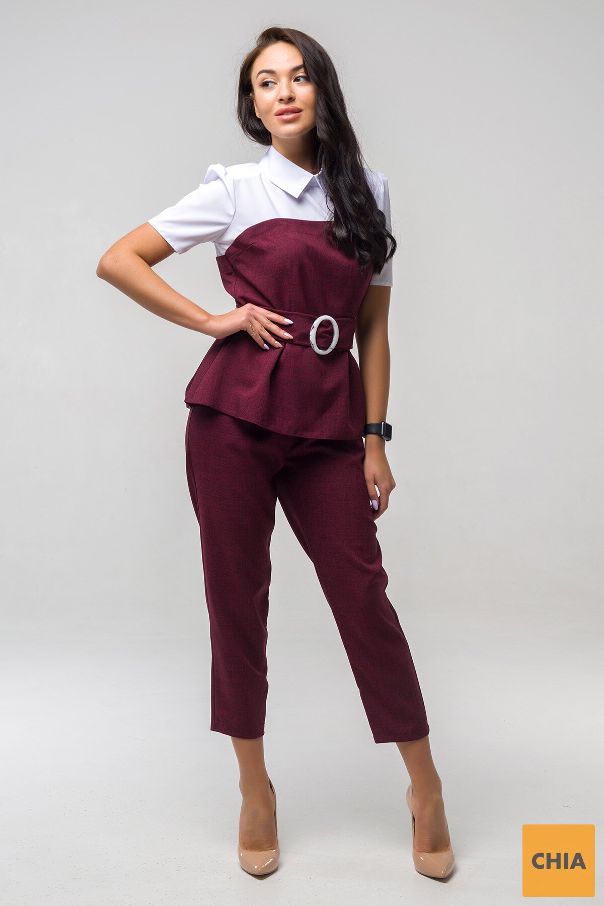 Костюм Мираж бордовый