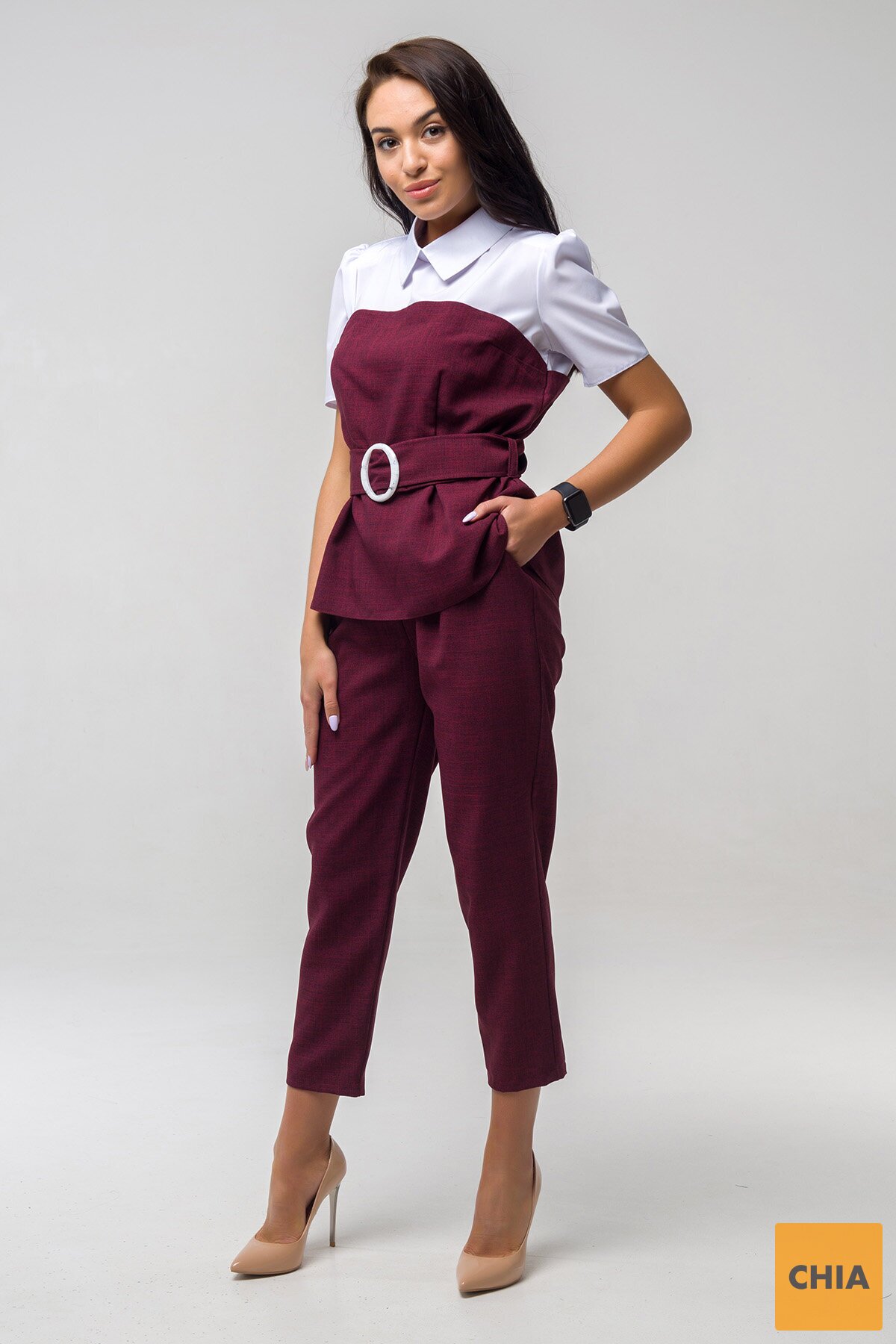 Костюм Мираж бордовый