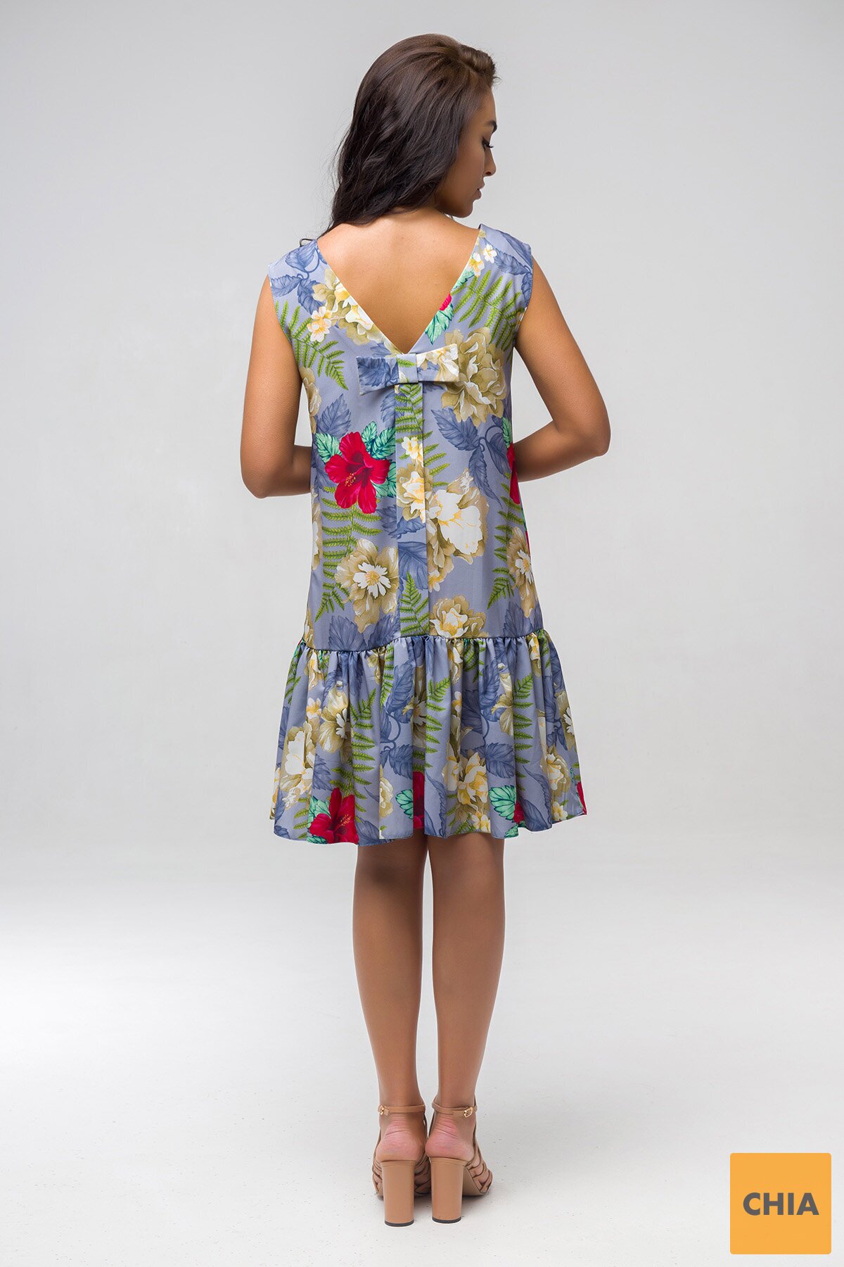 Платье Эллочка голубое