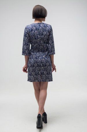 First Land Fashion: Платье Агния синее с узором ТПА 2688 - фото 2