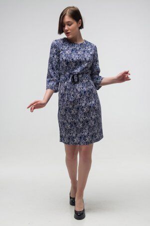 First Land Fashion: Платье Агния синее с узором ТПА 2688 - фото 4
