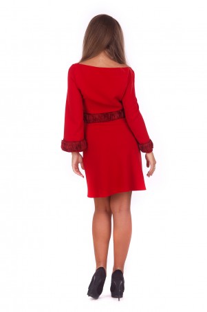 Lilo: Женственное красное платье трапеция 196 - фото 6