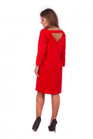 Lilo: Прямое красное платье с вырезом на спине 193 - фото 2
