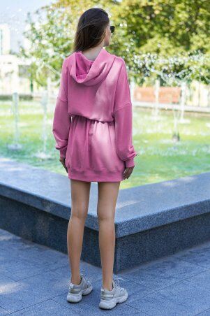 Jadone Fashion: Платье-худи Виола пудра - фото 3
