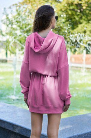 Jadone Fashion: Платье-худи Виола пудра - фото 4