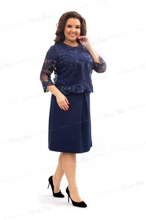 Ninele Style: Синее вечернее женское платье с болеро 349-1 - фото 2