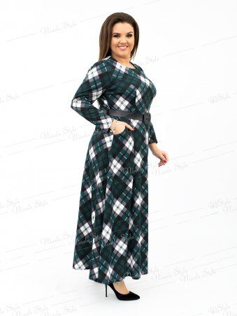 Ninele Style: Трикотажное длинное женское платье в клетку 161-2 - фото 2