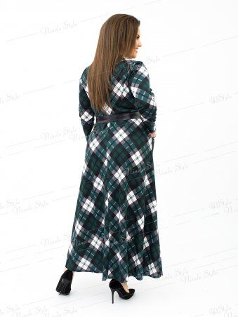 Ninele Style: Трикотажное длинное женское платье в клетку 161-2 - фото 3