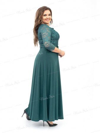 Ninele Style: Кружевное гипюровое вечернее женское платье - зеленое 256 - фото 2