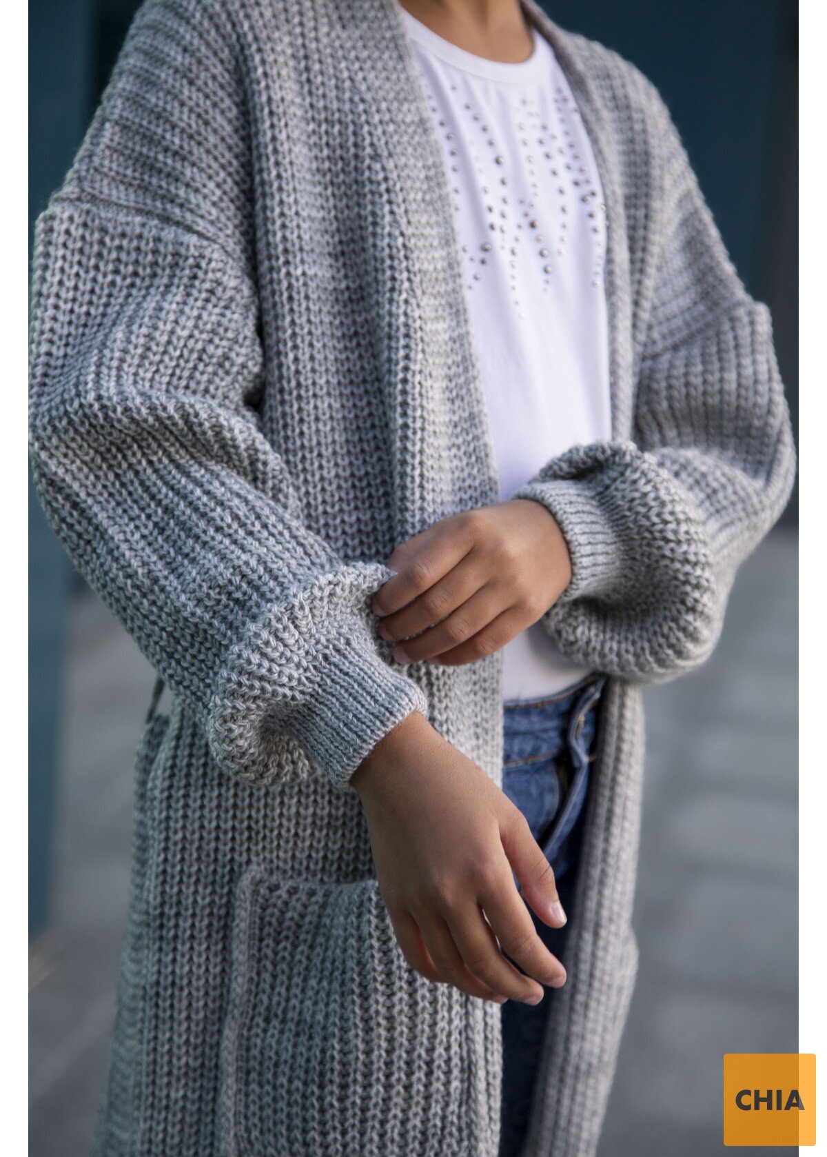 Кардиган Ириска, серый