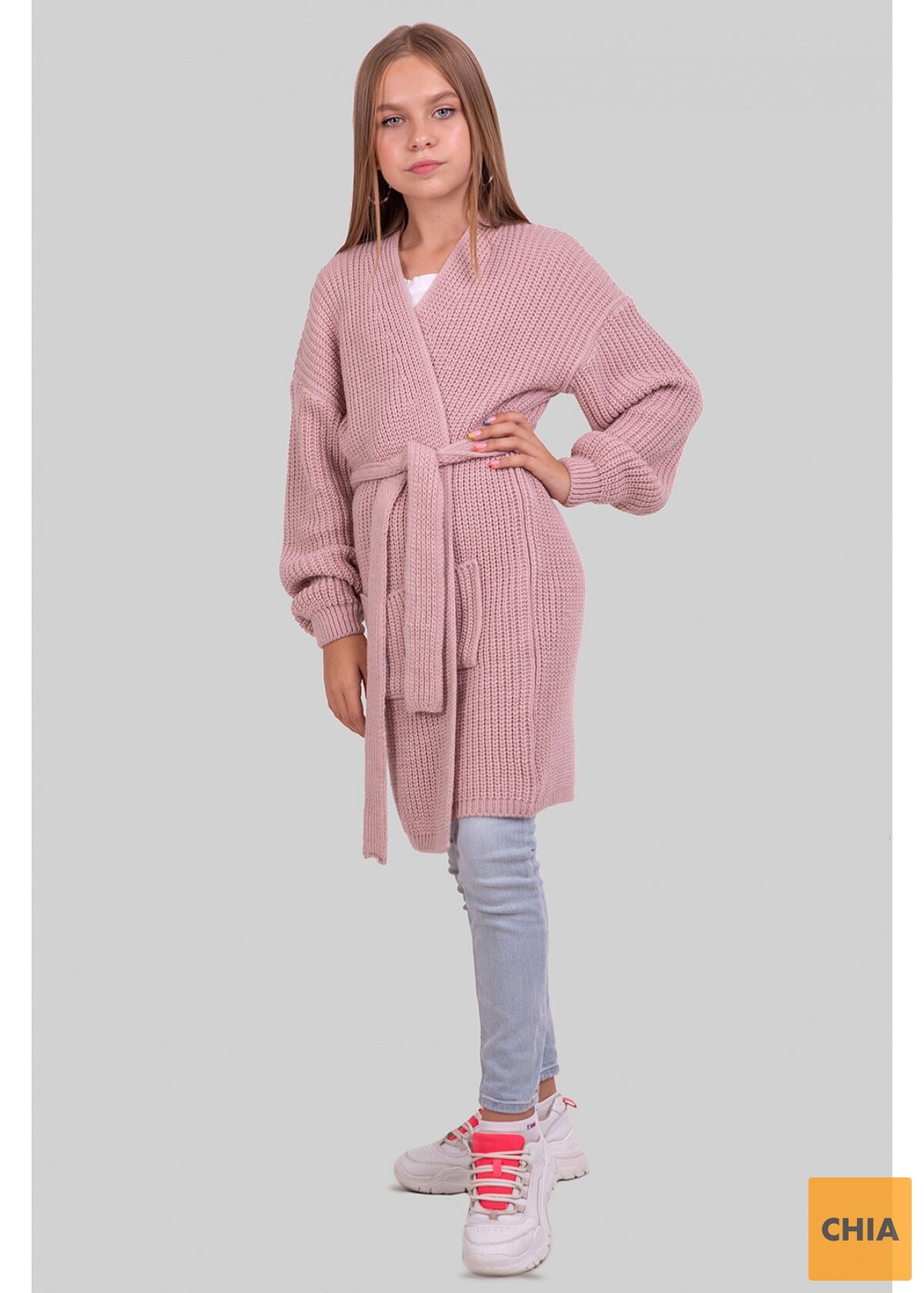 Кардиган Ириска, пудровый