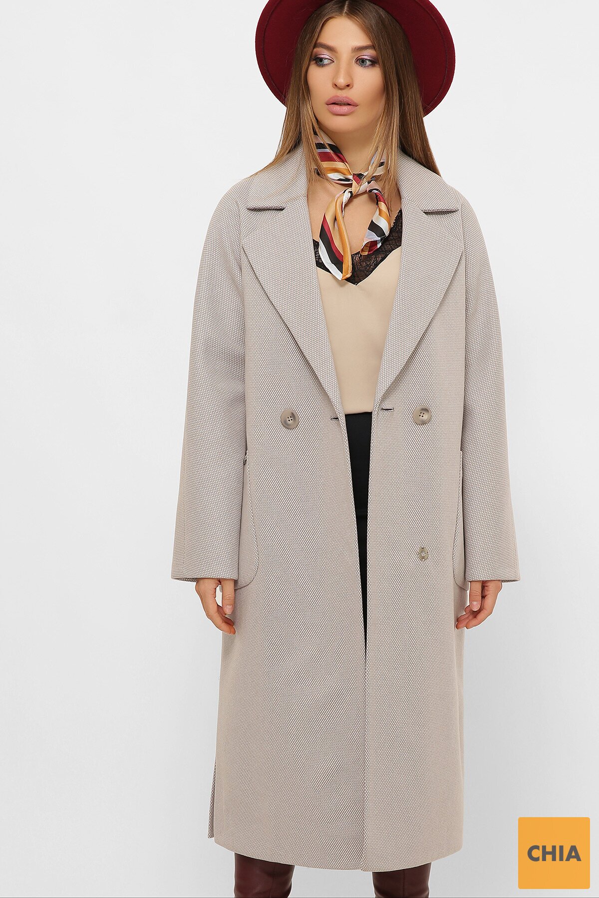 Пальто MS-265 276-серый