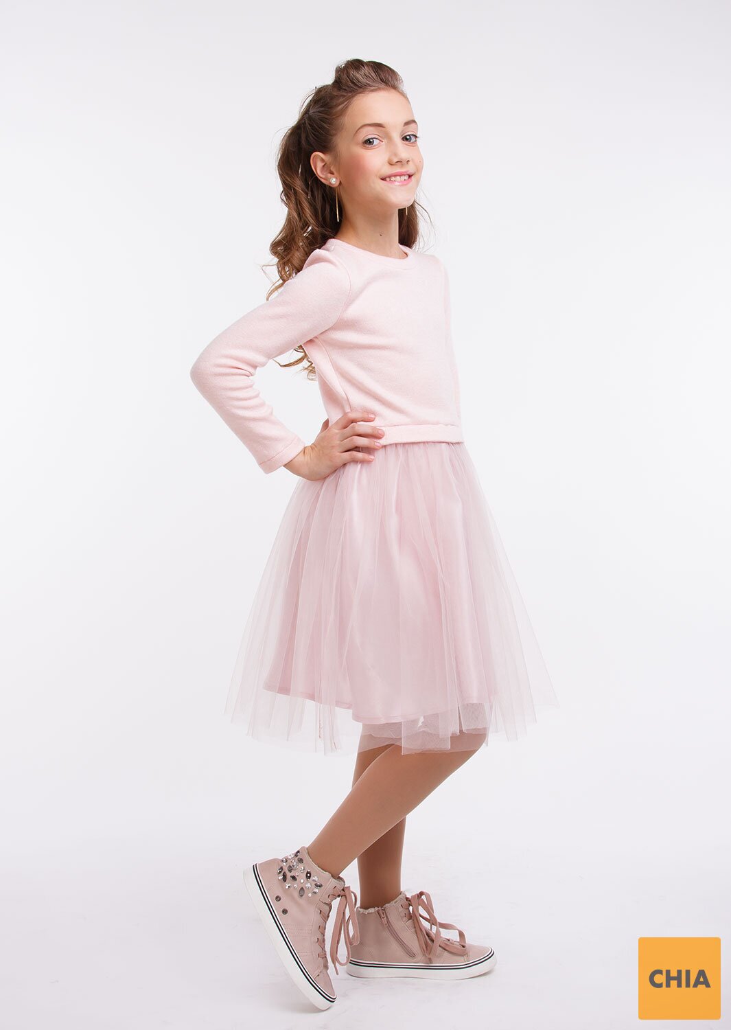 Нарядное платье Лея розовый