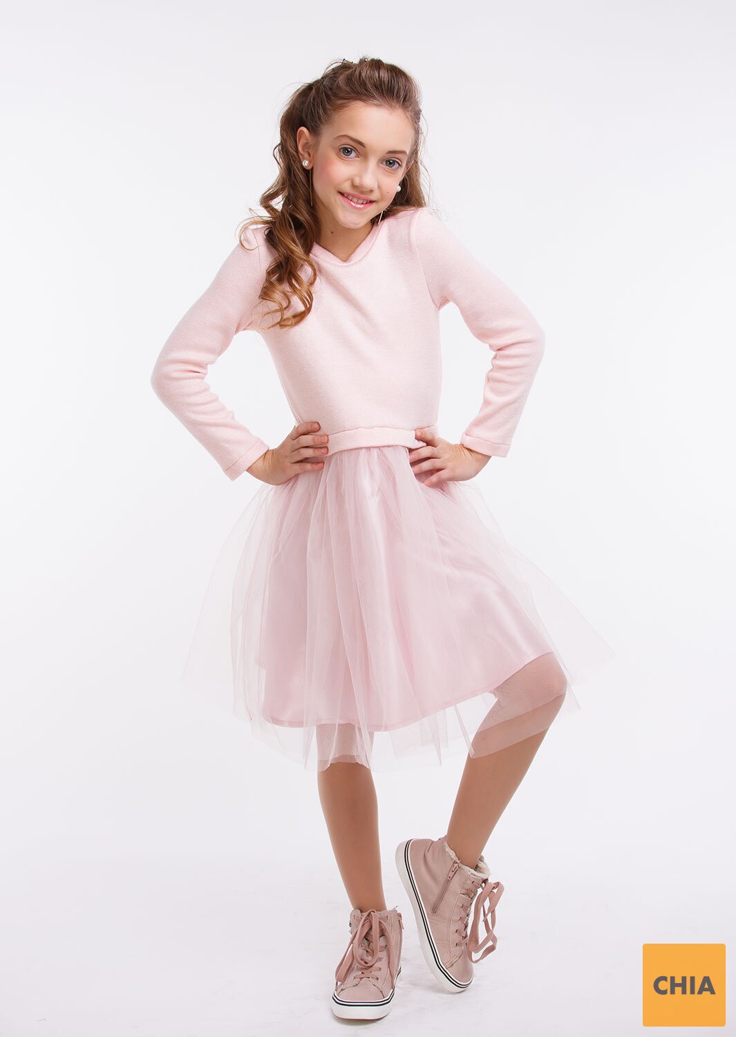 Нарядное платье Лея розовый