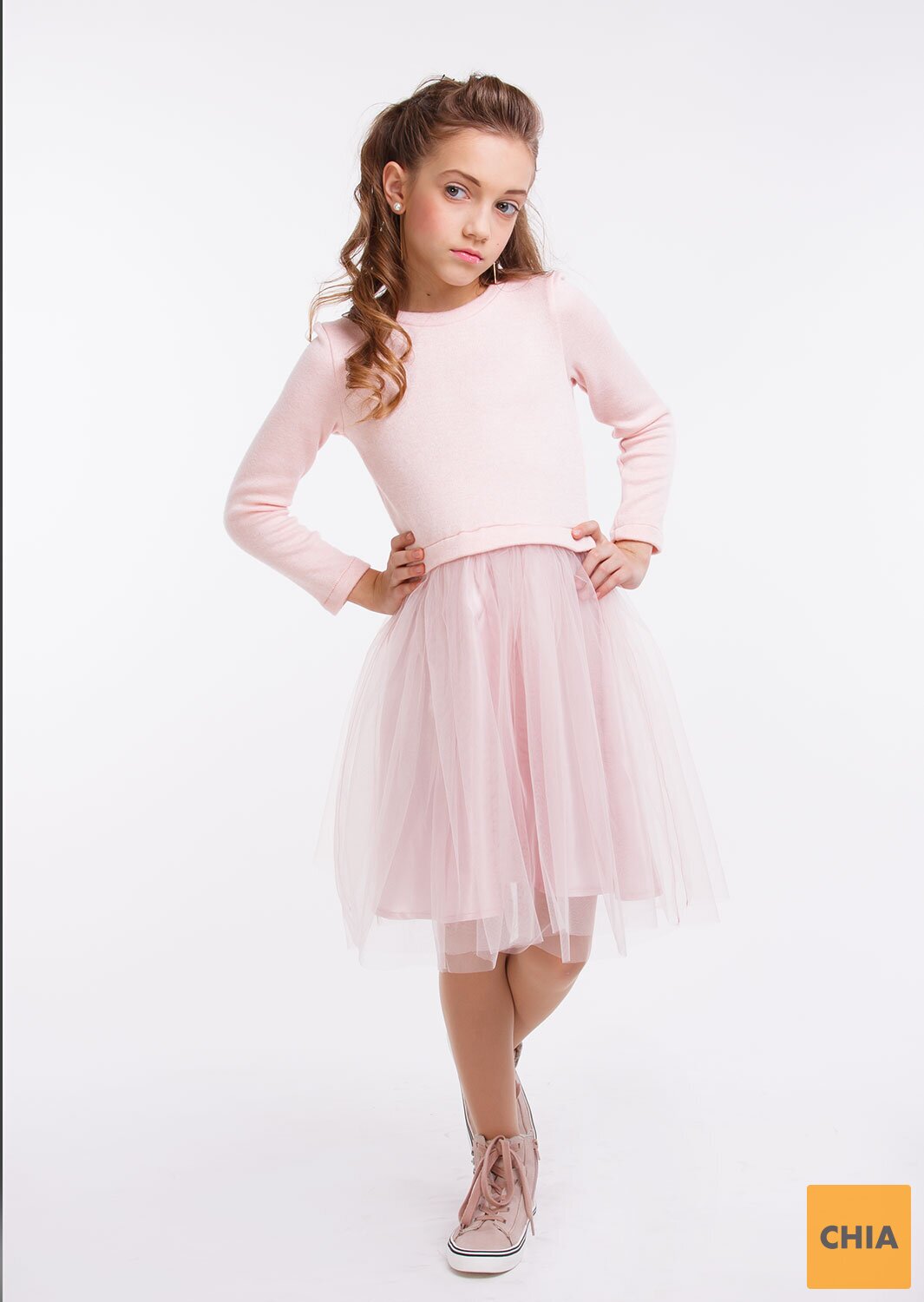 Нарядное платье Лея розовый