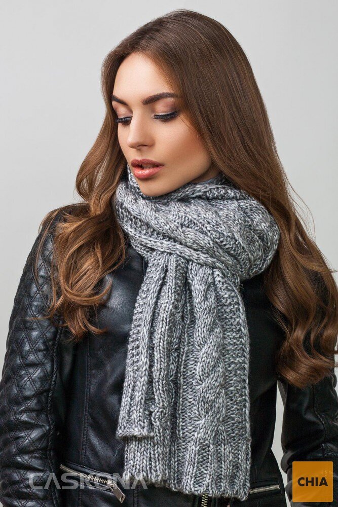 TRESS ШАРФ серый меланж