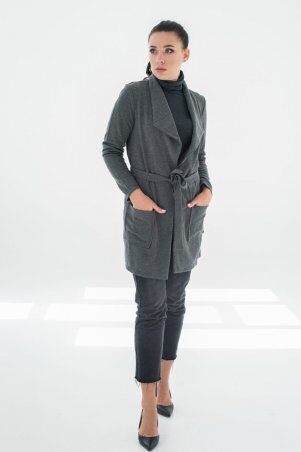 Серый трикотажный кардиган 19273