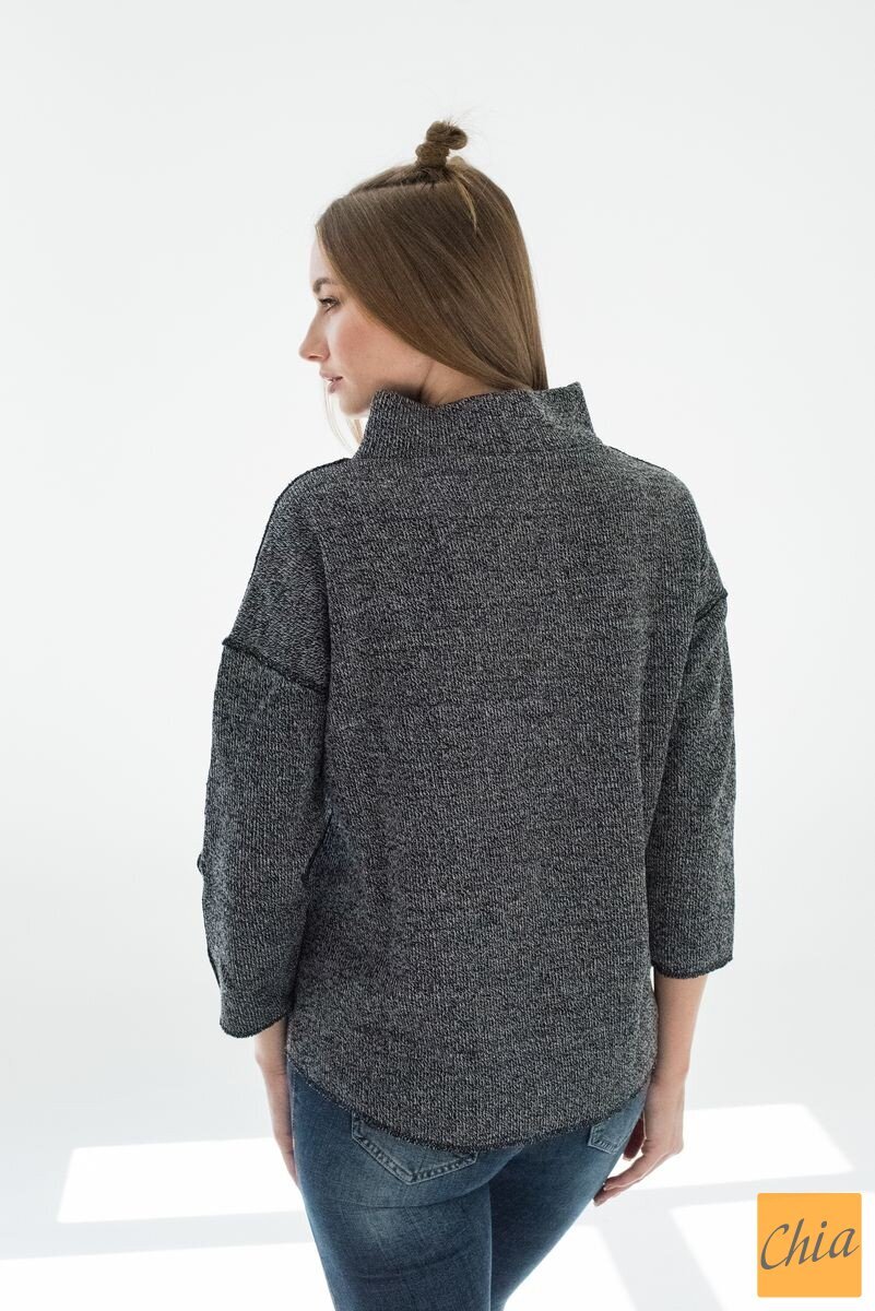 Свитшот свободного кроя с рукавами 3/4