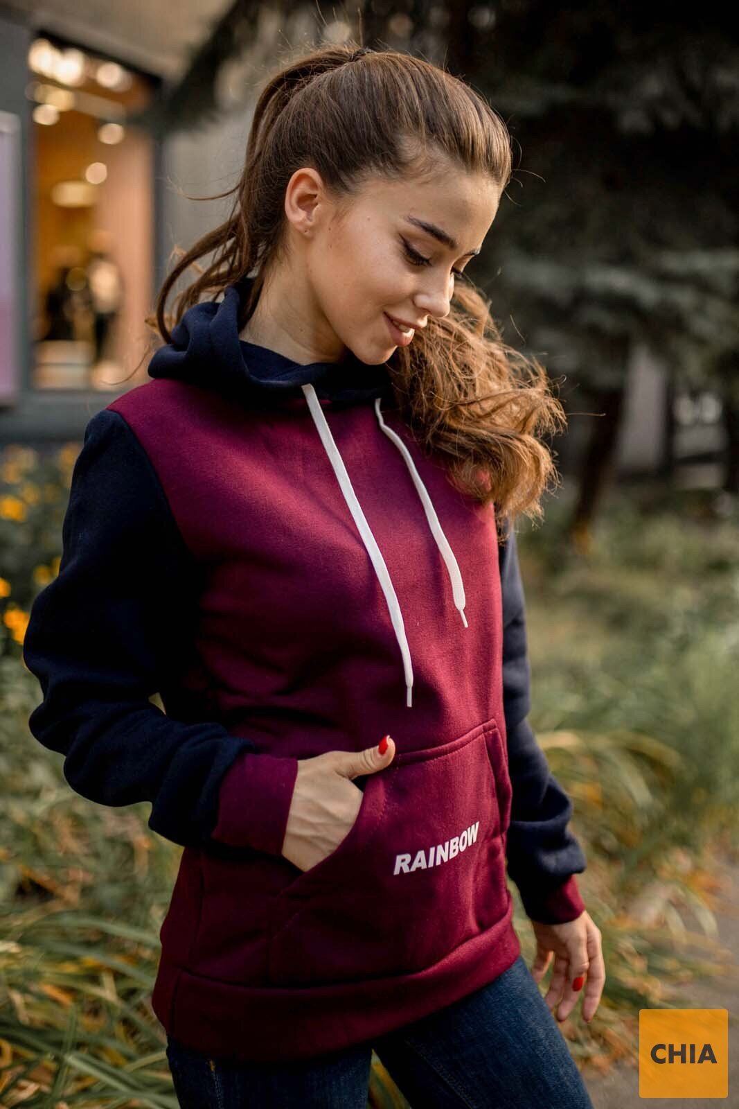 Худи со вставками на рукавах