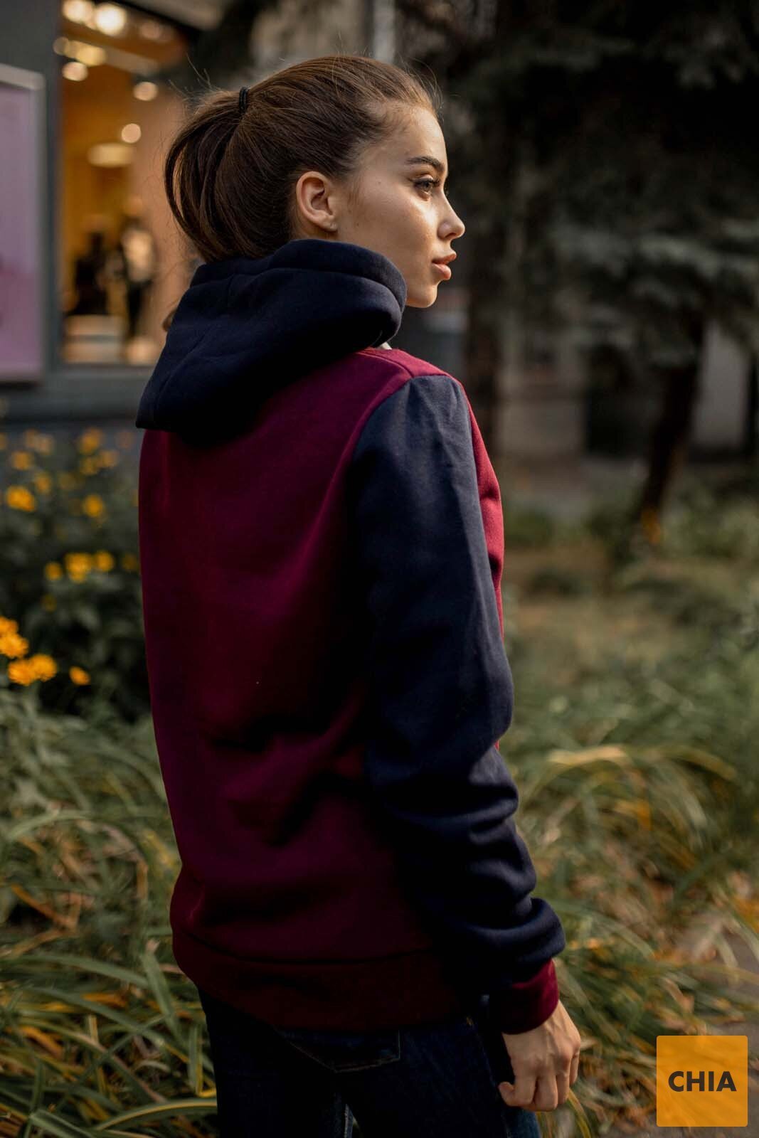 Худи со вставками на рукавах