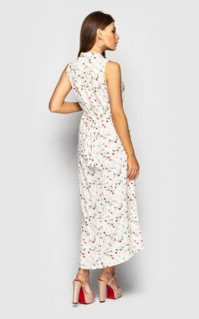 Santali: Платье с V-образным вырезом(белое) 4134-1 - фото 3