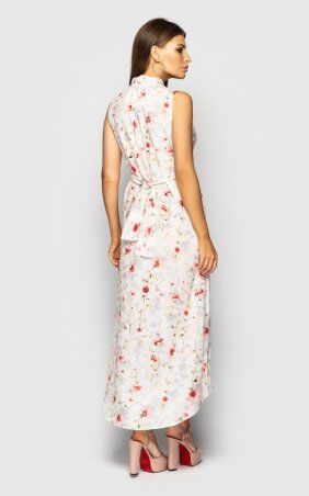 Santali: Платье с V-образным вырезом(белое) 4134-3 - фото 3