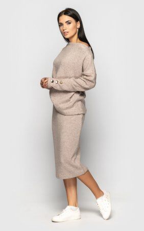 Santali: Теплый костюм с юбкой (серый) 4043 - фото 2