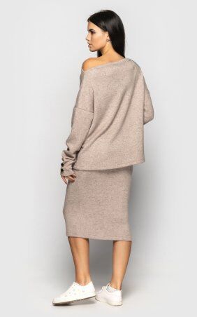 Santali: Теплый костюм с юбкой (серый) 4043 - фото 3