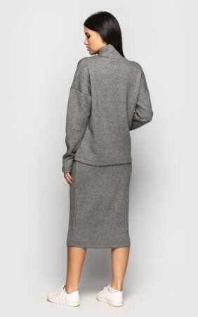 Santali: Теплый костюм с юбкой (серый) 4043 - фото 6