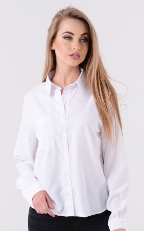 Santali: Трендовая белая рубашка 3309 - фото 1